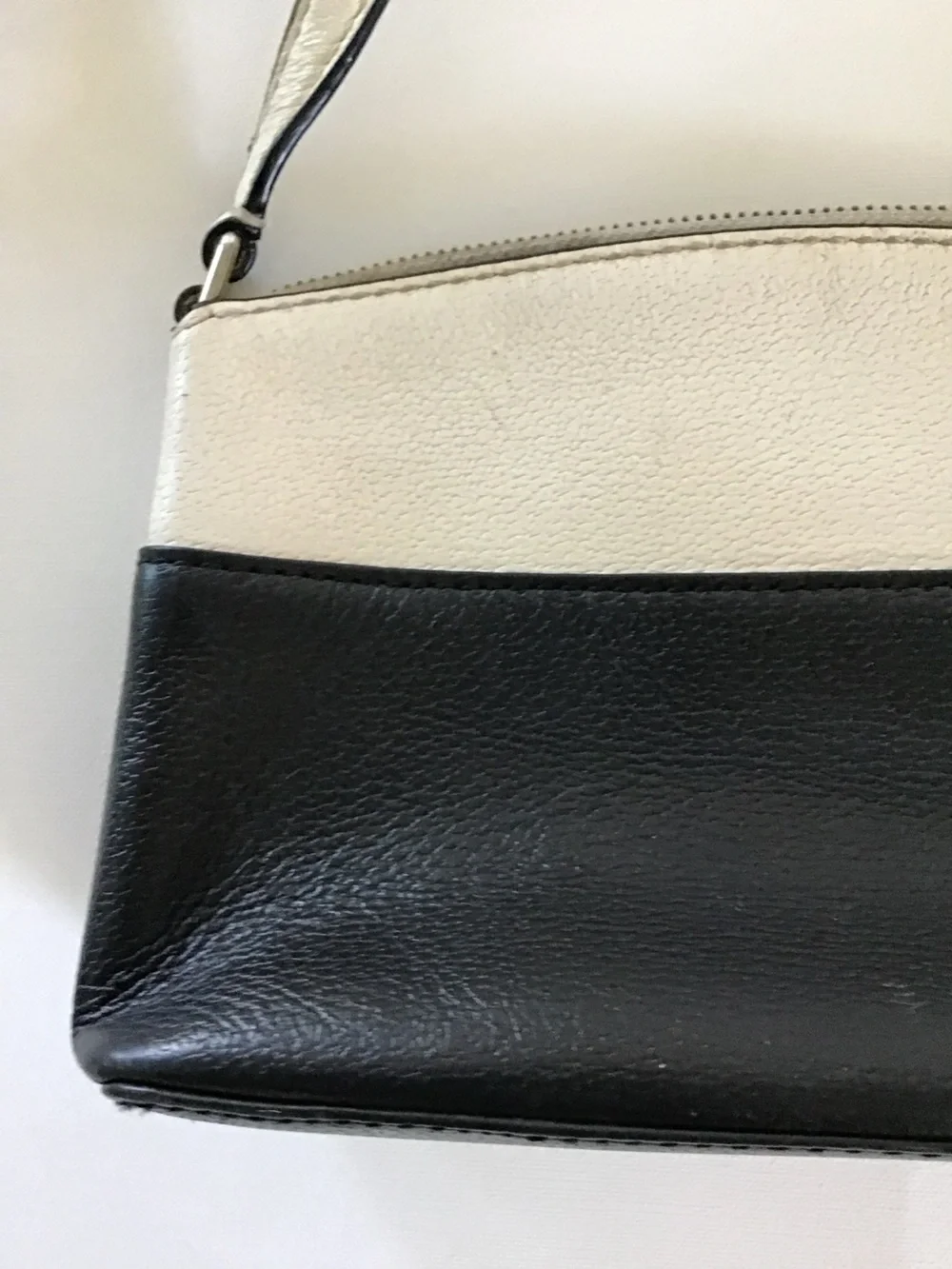 Kate Spade New York Grove Street Colorblock Crossbody Bag Black Cream Leather